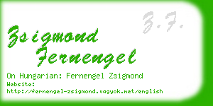 zsigmond fernengel business card